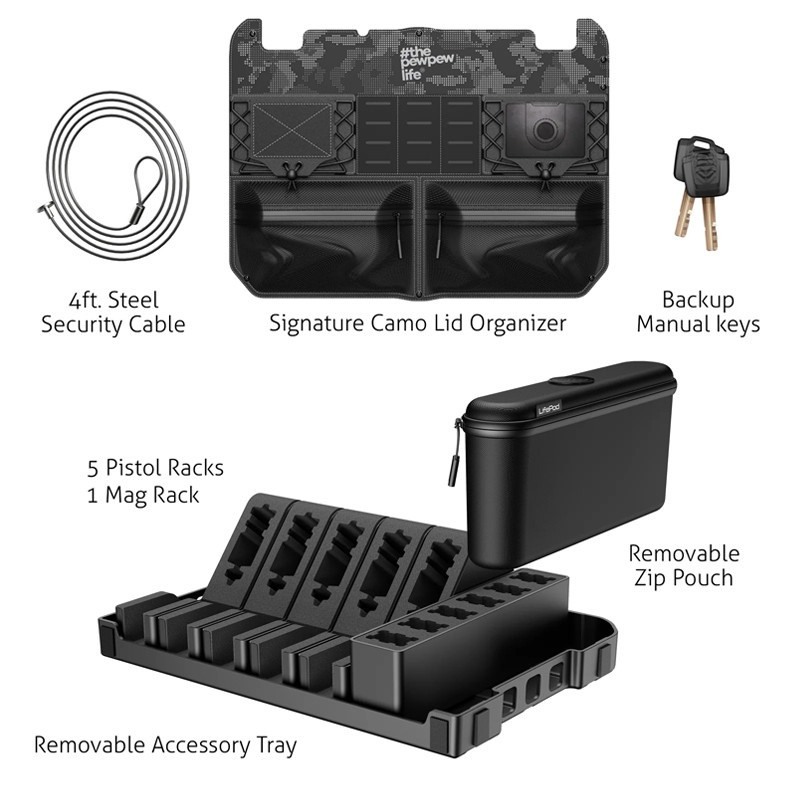 Vaultek LifePod XT Colion Noir Edition, Biometric Case, HD Scanner