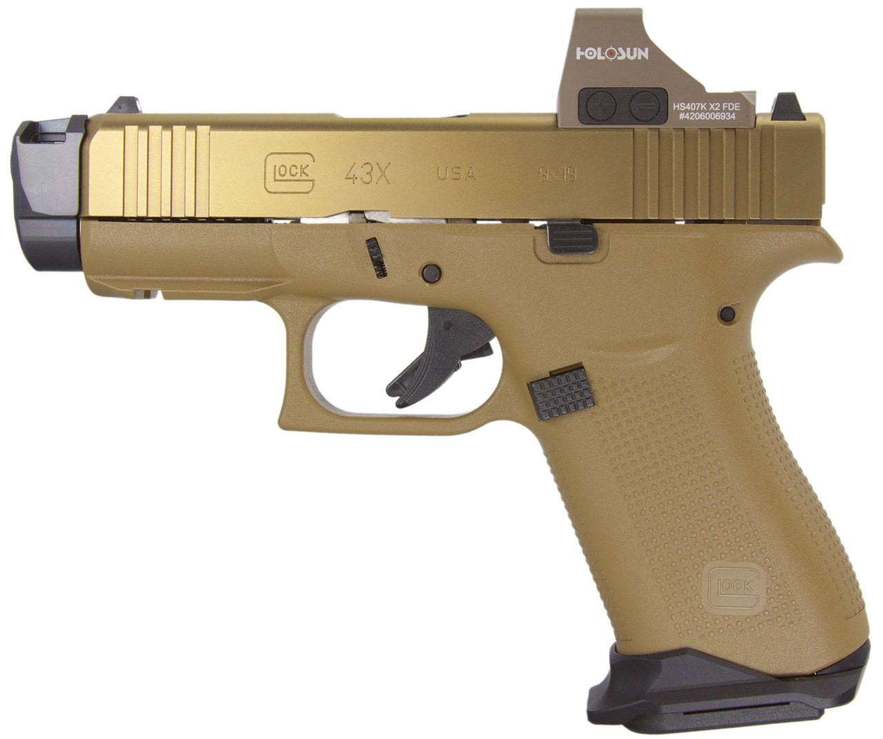 T-REX444様 Glock 43X MOS w/ Holosun 407K & Radian Ramjet, 9MM, 4.17