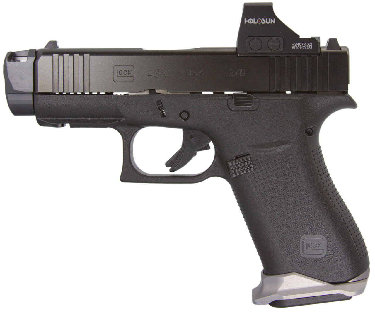 Glock 43X MOS w/ Holosun 407K & Radian Ramjet, 9MM, 4.17