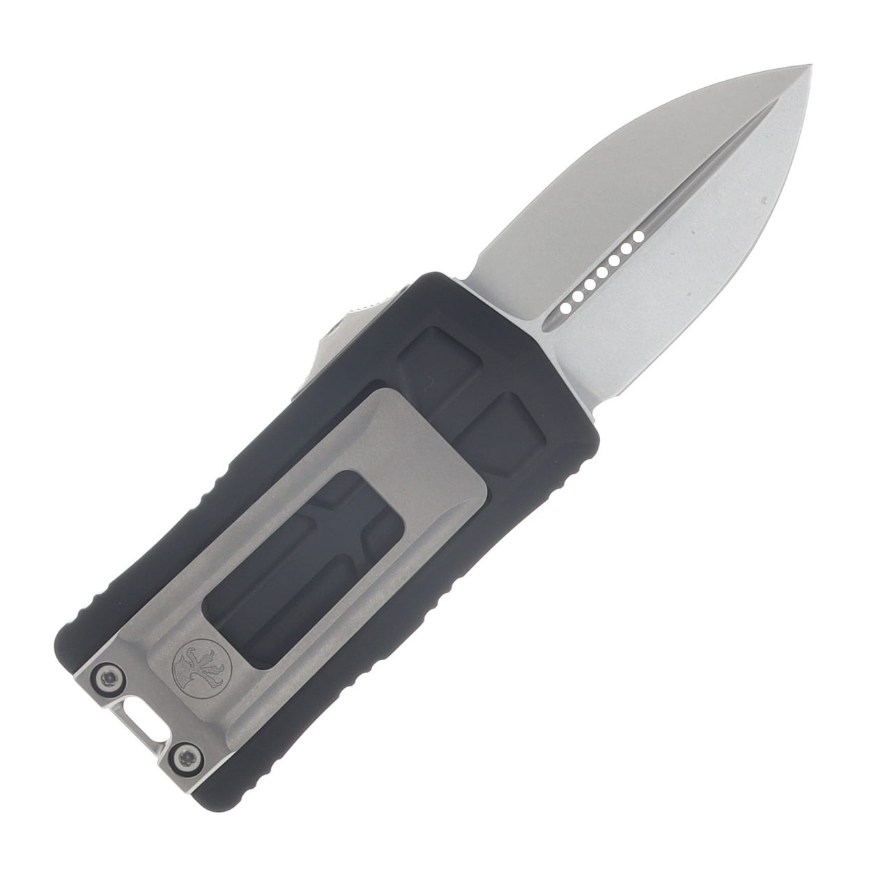 Microtech Exocet II, Stonewash Double Edge Dagger Blade, Black