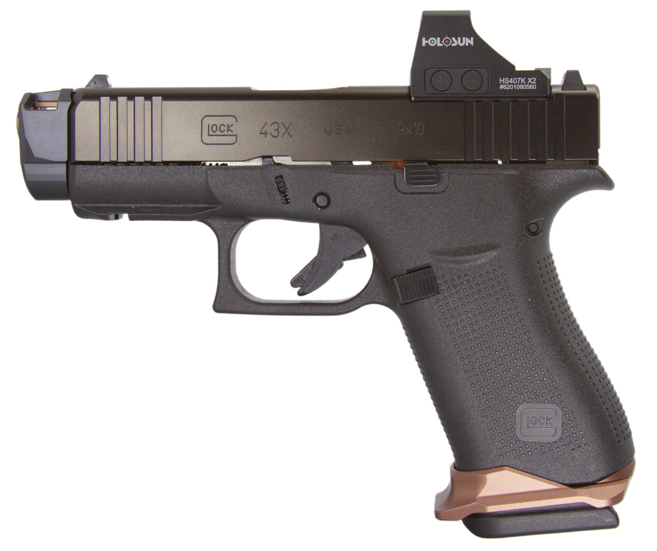 Glock 43X MOS w/ Radian Ramjet™ & Afterburner™ & Holosun 407K, 9MM