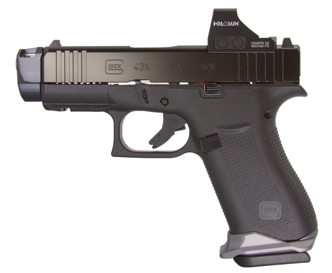 Glock 43X MOS w/ Radian Ramjet™ & Afterburner™ & Holosun 407K, 9MM