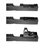 C&H Precision Weapons RMR CUT SLIDE ADAPTER PLATE, W/6-32 HOLES TO ALL OTHER OPTICS, Adapter Plate for Aftermarket Glock Optics Ready Slides, Black 