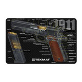 TekMat 1911 3D Cutaway, .45 ACP, Cleaning Mat, Multi-Color, Black 