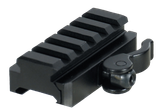UTG Pro MNT-RSQD605, 5-Slot QD Riser Lever Mount Adapter, Black Matte Anodized 