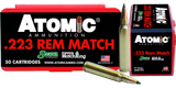 Atomic 00452, .223 Remington, .223 Rem Match, 77 Gr Sierra Tipped MatchKing, 50 Rds 