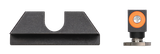 Night Fision GLK003014OGZ, Tritium Night Sights, Green Tritium Orange Outline Front, Glock 42/43/43X, Black 