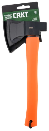 Columbia River Chogan Hatchet, 1055 Carbon Steel, Orange GRN Handle 