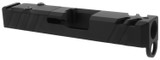 TacFire Replacement Slide, 9MM, Optics Cut & Ported, Graphite Black 