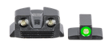 Meprolight Hyper-Bright, 9MM, Self-Illuminated Night Sight Set, Kimber Micro/Micro 9, Green Tritium Front & Rear, Black 