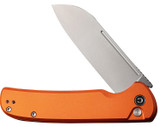 Civivi Chevalier II, Button Lock Flipper Knife, Orange Aluminum Handle 