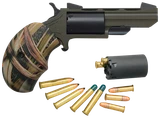 North American Arms Huntsman Conversion, 22 MAG/22 LR, .22 WMR, 2.00" Barrel, 5 Rds, OD Green 