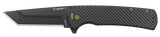Outdoor Edge Razor VX5, Black Textured Carbon Fiber/G10 Handle, Matte Finish 