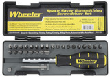 Wheeler Space Saver Gunsmithing Screwdriver Set, High-Quality Hardened Steel Bits, Gray 