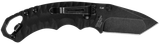 Kershaw Shuffle II, Folding American Tanto Knife, Black Oxide 8Cr14MoV Blade, Black Glass-Filled Nylon Handle 