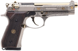 Derya Firearms Melik 9mm, 9MM, 10 Rds, Silver And Gold Engraved 