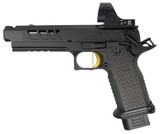 Atlas Gunworks Erebus V3 w/ Trijicon SRO 2.50 MOA, 9MM, 4.60" Threaded Bull Barrel, 20 RDs, Sub-2 Lb Gold Short Flat Trigger, All Black DLC 