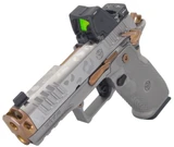 Vulcan Machine Werks Staccato HD C4X w/ Trijicon RMR HD 3.25 MOA, 9MM, 4.00" Compensated Barrel, 18 RDs, Vulcan Square Hammer, CRN Leopard Print Phantom Camo / Bronze PVD 