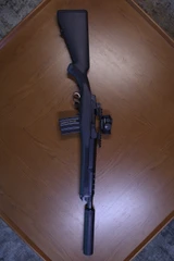 Shark Coast Tactical Ruger Mini-14 Tactical War Pig SBR, w/ Yankee Hill Machine Resonator 30 Suppressor & Vortex Triumph, .300 Blackout, 12.50" Barrel, 20 RDs, Blued / Black 