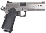 Nighthawk Custom BDS9 Government Pistol, 9MM, 5.00" Crowned Bull Barrel, 17 RDs, Silver/Black DLC Two-Tone 