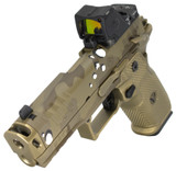 Vulcan Machine Werks Staccato HD C4X Preferred w/ Trijicon RMR HD 3.25 MOA & Red Dirt USA Trigger, 9MM, 4.00" Integrated Comp Barrel, 18 RDs, Vulcan HD Aluminum Grip, Chocolate Chip / FDE PVD 