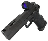 Jacob Grey Nox 9 Gentleman Series w/ Trijicon SRO 2.5 MOA Green Dot, 9MM, 5.00" Barrel, 18 RDs, V6 Ported & Compensated, 2.5 lb CRT Trigger, Midnight Black 