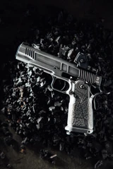 CNC Firearms Kimber 1911 DS Warrior MOD, Optics Ready, Port Cuts, 9MM, 5.00" Barrel, 17 RDs, Battle-Worn Gray Cerakote 