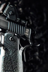 CNC Firearms Kimber 1911 DS Warrior MOD, Optics Ready, Port Cuts, 9MM, 5.00" Barrel, 17 RDs, Battle-Worn Gray Cerakote 