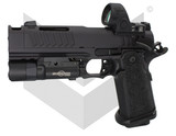 Bul Armory TAC COMP w/ Trijicon SRO 2.5 MOA & SureFire X300T-B Turbo, 9MM, 5.00" Barrel, 20 RDs, Ported Compensated Bull Barrel, B.A.O Multi-Footprint Optic Mount, Link Trigger System, Black PVD 