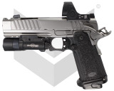 Bul Armory TAC COMP w/ Trijicon SRO 2.5 MOA & SureFire X300T-B Turbo, 9MM, 5.00" Barrel, 20 RDs, Ported Compensated Bull Barrel, B.A.O Multi-Footprint Optic Mount, Link Trigger System, Silver 