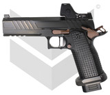 Race City Defense RC9 Government w/ Trijicon RMR HD 1 MOA, 9MM, 5.00" Ported Barrel, 20 RDs, Tri-Top Slide, Black DLC / Rose Gold 