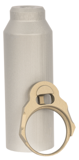 Q LLC Honey Badger Buffer Tube Sleeve, Gray with End Plate - 850035705568 