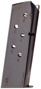 Taurus 1911 Officer Magazine, .45 ACP, 6 Rds, Blued Metal - 725327901303 