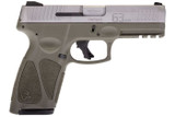 Taurus G3, 9MM, 4.00" Barrel, 15+1 Rds, Stainless/OD Green - 725327626008 