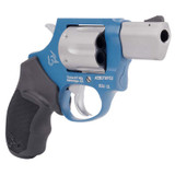 Taurus 856 UL, .38 SPL, 2.00" Barrel, 6 Rds, Sky Blue/Stainless Steel - 725327937296 