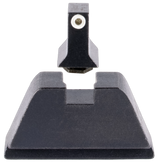 Trijicon GL201C601136 Suppressor/Optic Height Sights, Green/Tritium White Outline, Black/Blank Rear, Fits Glock 17/17L/19/22 - 719307620629 