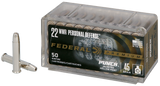 Federal PD22WMR1 Premium Personal Defense Punch, 22 WMR, 45 Grain, Jacketed Hollow Point, 50 Rounds 