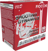 Fiocchi Shooting Dynamics, 12 Gauge, 2.75" Shells, 250 Rds - 762344705606 