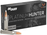 Sig Sauer E3006PH18020 Platinum Hunter, 30-06 Springfield, 180gr, Nickel Plated Brass 