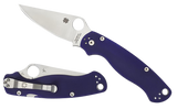 Spyderco Para Military 2, 3.42" Blade, Dark Blue G10 Handle, CPM S110V Steel - 716104010301 