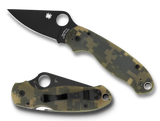 Spyderco Para 3, 2.95" Black DLC CPM S30V Blade, Camo G10 Handle - 716104011841 Spyderco Para 3, 2.95" Black DLC CPM S30V Blade, Camo G10 Handle - 716104011841
