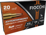 Fiocchi 270SCA Hyperformance, 270 Win, 130 Grain, 200 Rds - 762344712031 
