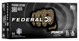 Federal Punch PD380P1G, 380 ACP, 85 Grain, Jacketed Hollow Point, 50 Rds - 604544704402 