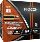 Fiocchi Hyperformance, 357 Magnum, 140 Grain, 200 Rds - 762344713410 