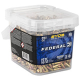Federal Rimfire Bucket, .22LR, 36 Grain, Copper Plated Hollow Point, 1375 Rds, Made in USA - 604544650273 