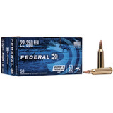 Federal American Eagle Varmint & Predator, 22-250 REM, 50 Rds, Brass Finish 