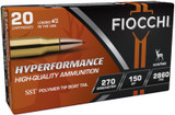 Fiocchi 270HSB, 270 Winchester, 150 Grain SST, 20 Rds - 762344704272 