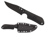 Spyderco Street Beat, Black FRN / Black VG-10, 3.51" Blade, Fixed Bowie - 716104650774 
