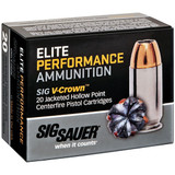 SIG Sauer Elite V-Crown JHP, 10MM, 20 Rds - 798681516827 