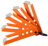 Hogue Expel Blade Guard, Orange Nylon, Includes 5 #60 High Carbon Steel Blades, 5 Guards & 1 Key Ring - 743108358849 